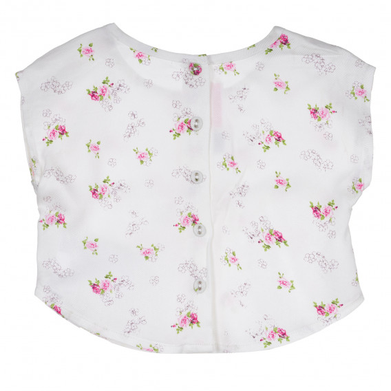 Tricou cu imprimeu floral pentru fetițe, alb Chicco 222076 4