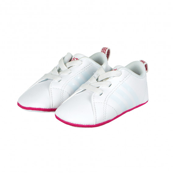 Pantofi pentru fetițe, de culoare albă Adidas 222142 4