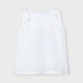 Bluză din bumbac cu imprimeu câine, albă Mayoral 222490 2
