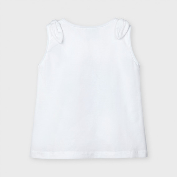Bluză din bumbac cu imprimeu câine, albă Mayoral 222490 2