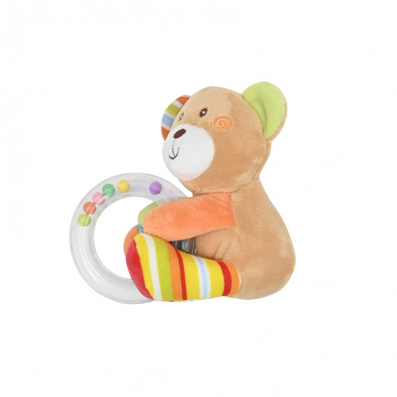 Jucărie de pluș în formă de ursuleț cu cerc zornăitor pentru cărucior sau pătuț Lorelli 222737 5