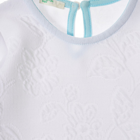 Bluză pentru bebeluși cu mâneci lungi de culoare albă Benetton 223260 2
