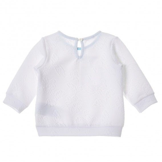 Bluză pentru bebeluși cu mâneci lungi de culoare albă Benetton 223262 4