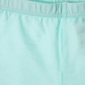 Set de pantaloni scurți și tricou din bumbac cu aplicație, de culoare mentă Benetton 223291 7