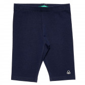 Pantaloni din bumbac pentru un bebeluș cu lungime 3/4, albastru Benetton 223675 