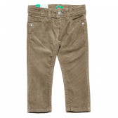 Pantaloni din bumbac denim, maro Benetton 223841 