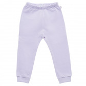 Pantaloni sport din bumbac, violet deschis Benetton 223874 