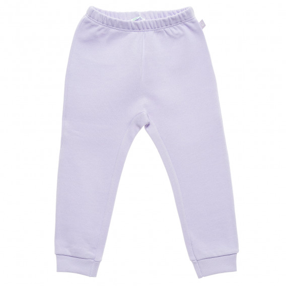 Pantaloni sport din bumbac, violet deschis Benetton 223874 