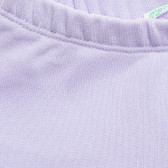 Pantaloni sport din bumbac, violet deschis Benetton 223875 2