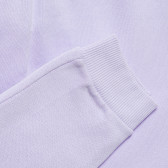 Pantaloni sport din bumbac, violet deschis Benetton 223876 3
