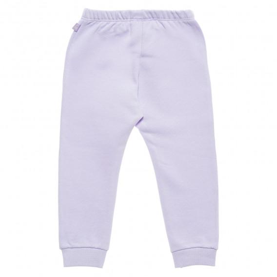 Pantaloni sport din bumbac, violet deschis Benetton 223877 4