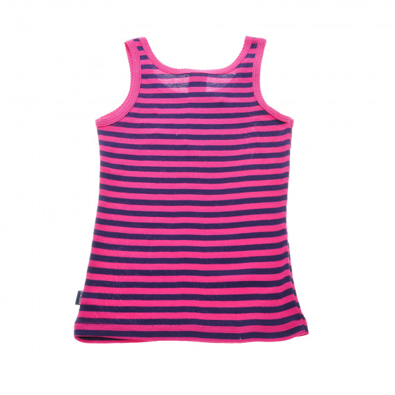 Bluză cu dungi cu bretele groase, în roz și albastru SCHIESSER 223903 2