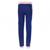 Pantaloni sport de bumbac, în roz și albastru Guess 224332 4