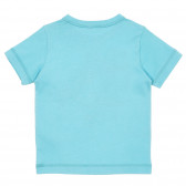 Tricou din bumbac cu imprimeu grafic pentru bebeluș, albastru Benetton 224417 4