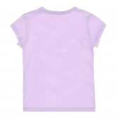 Tricou din bumbac cu imprimeu de brocart pentru bebeluș, violet Benetton 224433 4