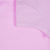 Tricou din bumbac cu sigla mărcii, violet deschis Benetton 224436 3