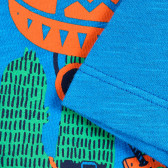 Tricou din bumbac cu imprimeu, pentru copii, în albastru Benetton 224468 3