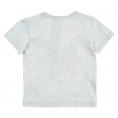 Tricou din bumbac cu imprimeu grafic pentru bebeluși, gri Benetton 224481 4