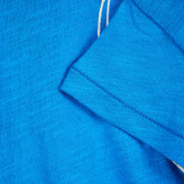 Tricou din bumbac cu inimă și inscripție de marcă, pentru copii, albastru Benetton 224484 3