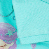 Tricou din bumbac cu imprimeu sirena pentru bebeluș, albastru deschis Benetton 224492 3