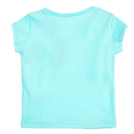 Tricou din bumbac cu sigla mărcii pentru bebeluș, albastru închis Benetton 224554 4