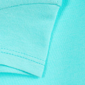 Tricou din bumbac cu sigla mărcii pentru bebeluș, albastru închis Benetton 224556 3