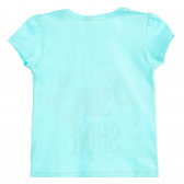 Tricou din bumbac cu imprimeu Hello sunshine pentru bebeluși, albastru Benetton 224663 4