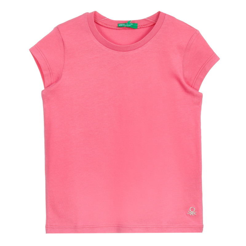 Tricou din bumbac pentru bebeluș cu logo brodat, roz  224919