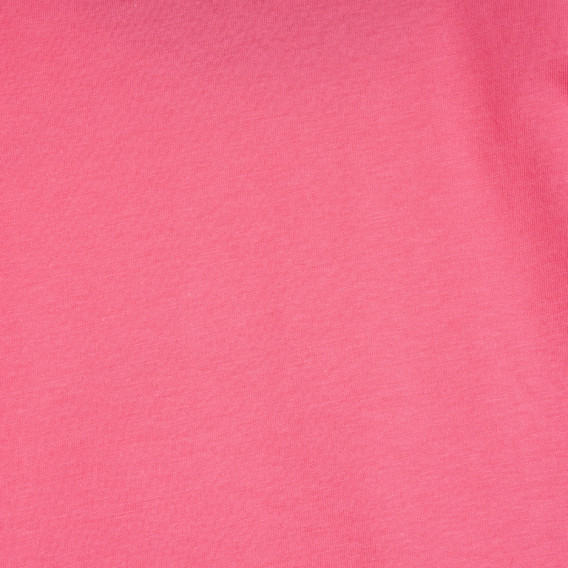 Tricou din bumbac pentru bebeluș cu logo brodat, roz Benetton 224920 2