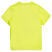Tricou din bumbac cu imprimeu, culoare verde deschis Benetton 224934 4
