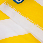Tricou din bumbac în dungi albe și galbene Benetton 225029 3