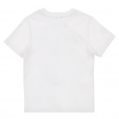 Tricou din bumbac cu imprimeu, alb Benetton 225038 4