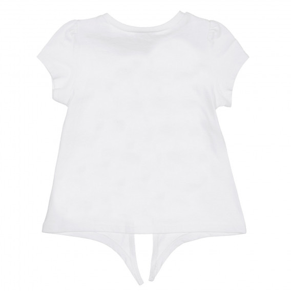 Tricou din bumbac cu imprimeu pisoi pentru bebeluș, alb Benetton 225042 4