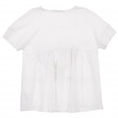 Bluză cu mâneci scurte și imprimeu floral, albă Benetton 225161 4