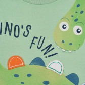 Tricou din bumbac cu imprimeu grafic pentru bebeluși, în verde Benetton 225229 2