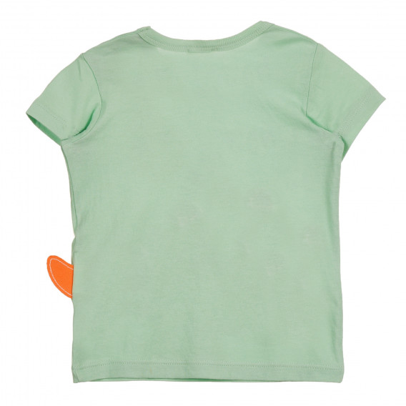 Tricou din bumbac cu imprimeu grafic pentru bebeluși, în verde Benetton 225230 3