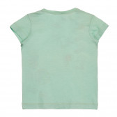 Tricou din bumbac cu imprimeu colorat pentru bebeluși, verde Benetton 225242 3