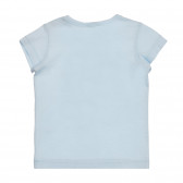 Tricou din bumbac cu imprimeu pentru bebeluș, albastru deschis Benetton 225245 3