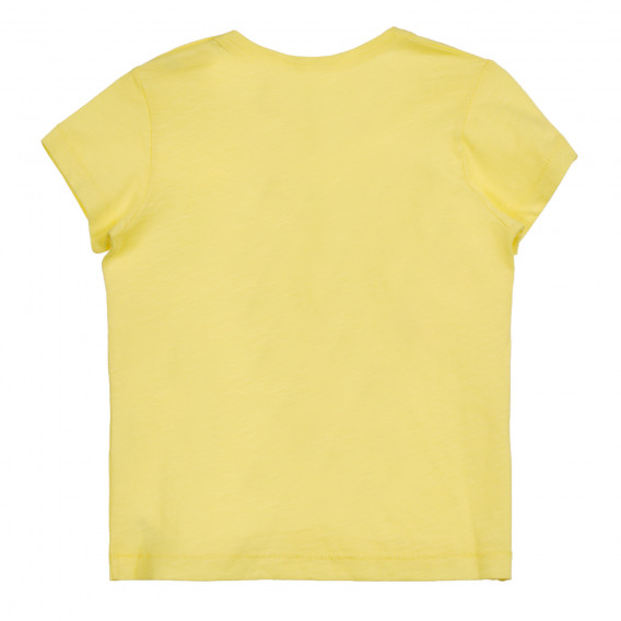 Tricou din bumbac cu imprimeu pentru bebeluși, galben Benetton 225248 3