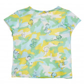 Tricou din bumbac cu imprimeu grafic pentru bebeluș, multicolor Benetton 225257 3