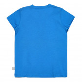 Tricou din bumbac cu imprimeu pentru bebeluș, albastru Benetton 225359 3