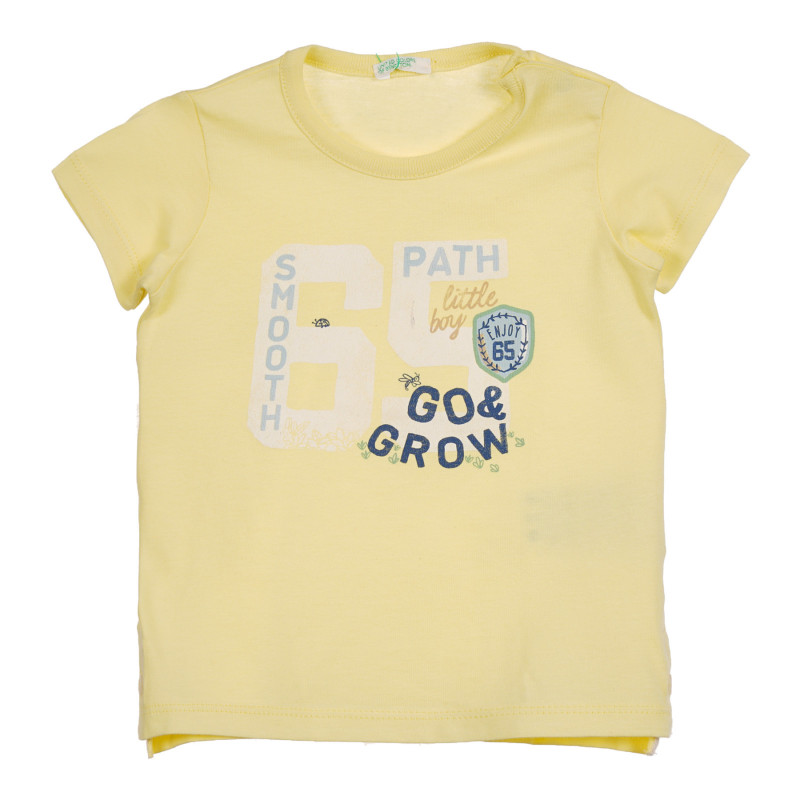 Tricou de bumbac pentru bebeluși, galben  225366