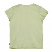 Tricou din bumbac cu imprimeu grafic pentru bebeluși, verde Benetton 225377 3