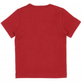 Tricou din bumbac cu imprimeu pentru bebeluș, în roșu Benetton 225459 4