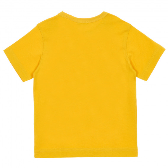 Tricou din bumbac cu imprimeu, galben Benetton 225471 4