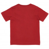 Tricou din bumbac cu imprimeu motociclist, roșu Benetton 225475 4