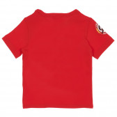 Tricou din bumbac pentru bebeluși cu imprimeu din filmul Cars, roșu Benetton 225483 4