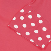Tricou din bumbac cu imprimeu figural pe mâneci, roz Benetton 225506 3