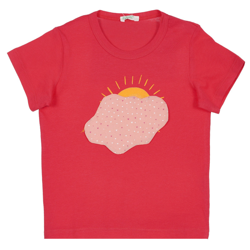 Tricou din bumbac cu aplicație pentru bebeluși, roșu  225548