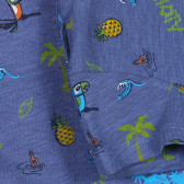 Tricou din bumbac cu imprimeu colorat pentru bebeluș, albastru Benetton 225610 3